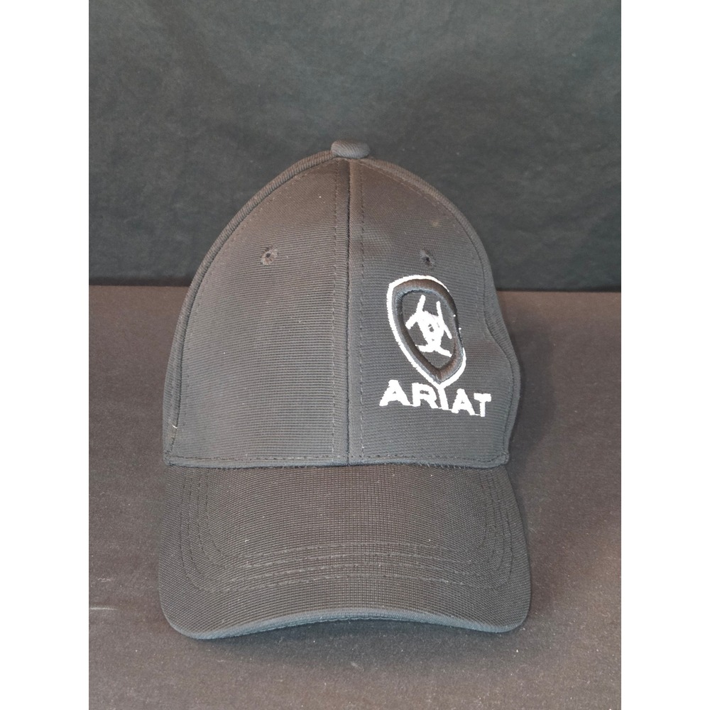 Ariat Black Logo Baseball Cap Hat Mens stretch band one size